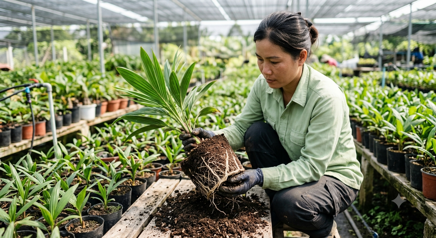 Kiểm tra bầu đất và cấu trúc bộ rễ bên trong