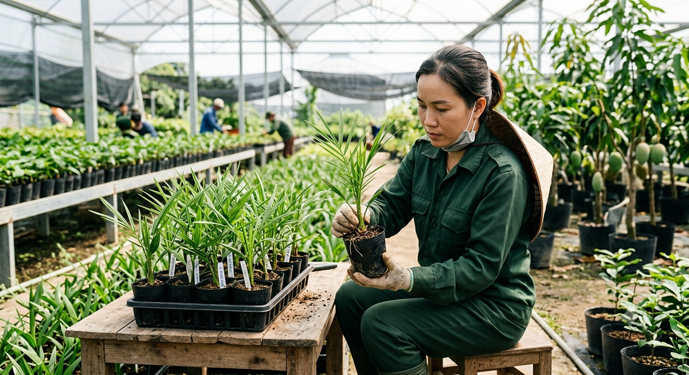 Đánh giá tình trạng tổng quan của cây chà là khi mới nhận